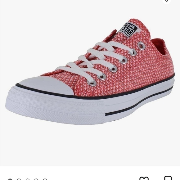 𝅺CONVERSE Chuck Taylor All Star Low Red/Coral white - Picture 3 of 10